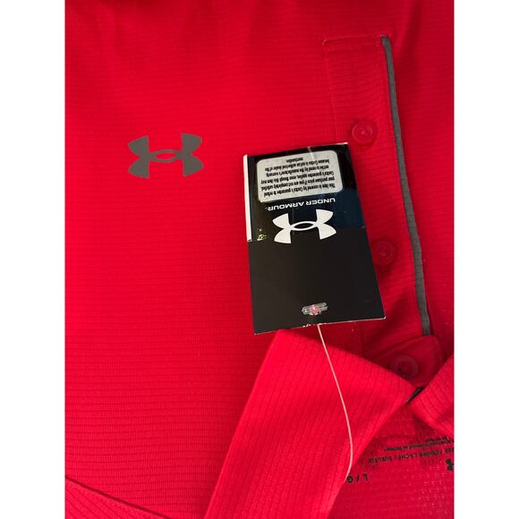 Under Armour Men's UA Tech™ Polo in Red Size L - Picture 3 of 3